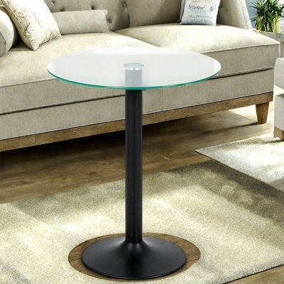Tables de bout Modern, table d'appoint en verre trempé de 23,62 po pour la maison