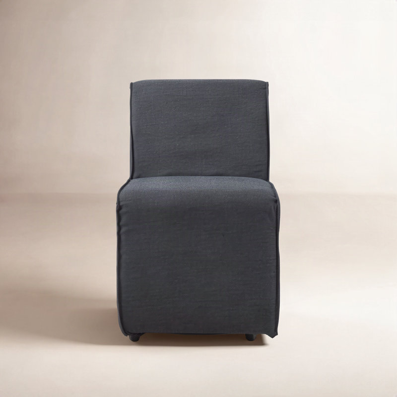 Niana 20'' H Upholstered Parsons Chair, Gray Stripe