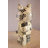 Maghull Medium Bearbrick Black and White Unique Patterned Resin Statue 9" x 8" x 17"H