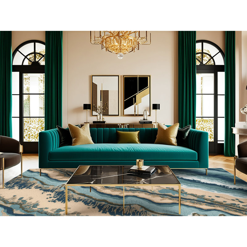  Tapis côtier lavable Atlantic Shoreline, Rond 3 pi