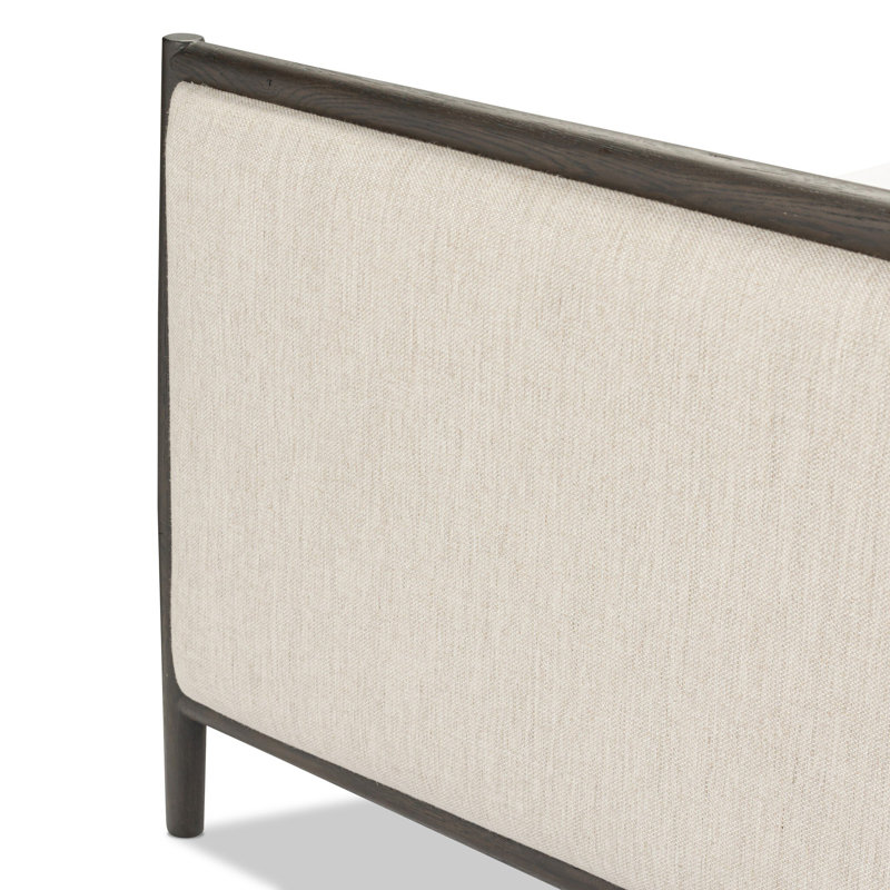 Glenview Upholstered Bed, King, Smoked Black Oak