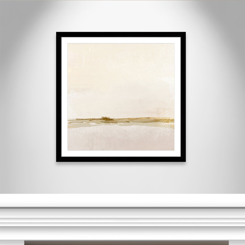 Impression abstraite étonnante par Denise Brown, H 37,5 po x l 37,5 po, Cadre noir