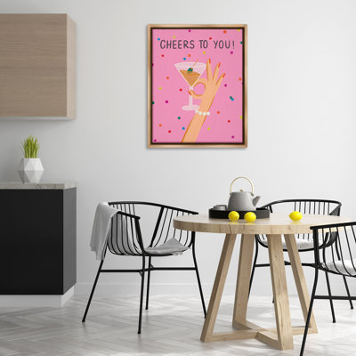  Cheers To You, art mural encadré sur toile Martini par Deborah Curiel