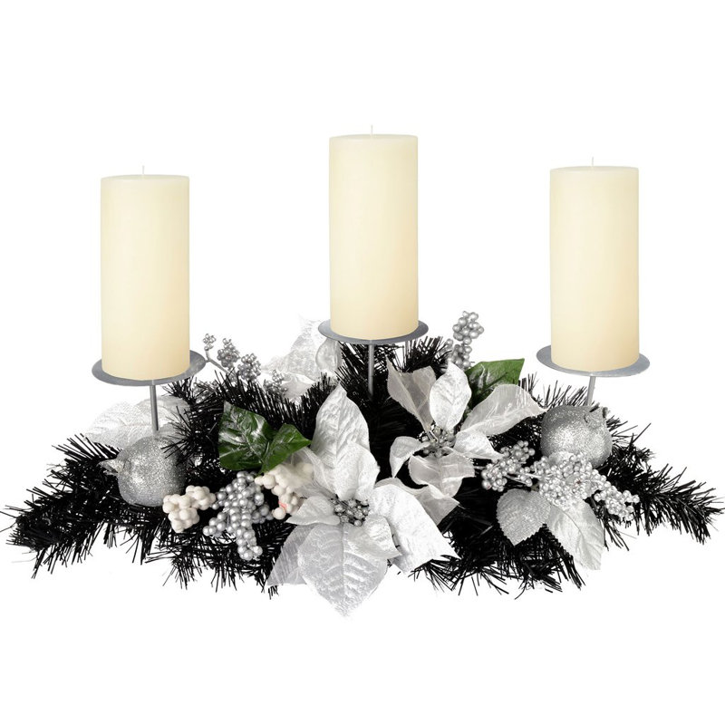 Poinsettia Candelabrum Arrangement