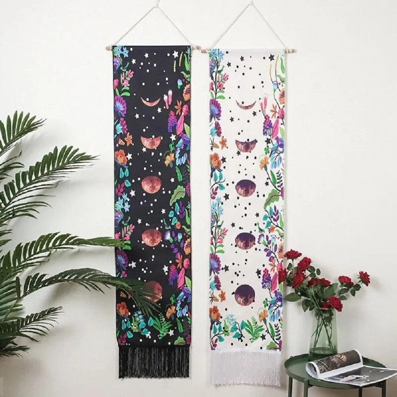 Ensemble de tapisserie florale en polyester avec accessoires de suspension inclus