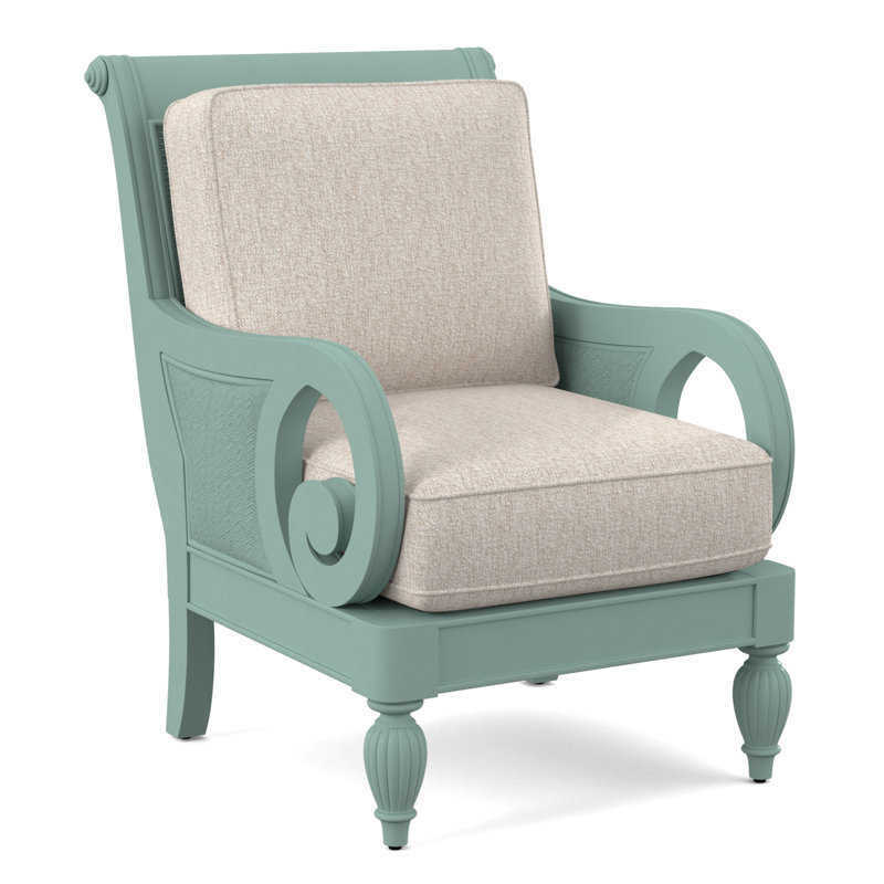 Grand View 71.12Cm Wide Armchair, Snow Crypton Performance; 0884-91, Navy Finish