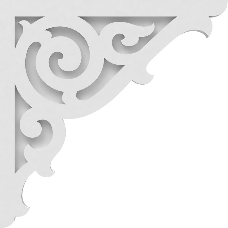 Athens Architectural Grade PVC Corbel, 22" H x 22" W x 1.875" D