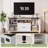 66" Farmhouse TV Stand With Storage For 70 Inch Tvs-1467374290