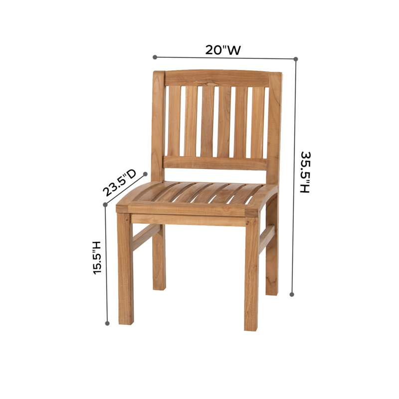 Huntington 7pc Teak Outdoor Dining Set With Sunbrella, Sapphire