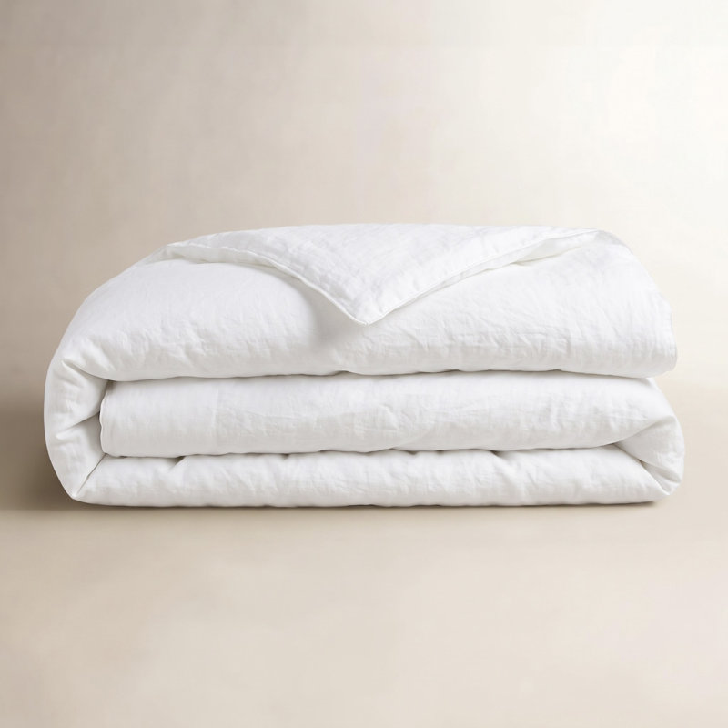 Reversible Duvet Cover, Twin Duvet Cover, Alpine White
