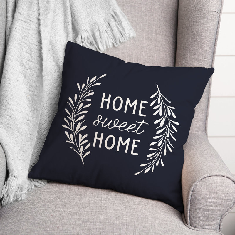 Coussin décoratif intérieur / extérieur en polyester , H 18 po x l 18 po, Bleu marine