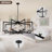  12 - Light 37.01" Sputnik Chandelier Modern Chandelier Geometric Chandelier For Living Room