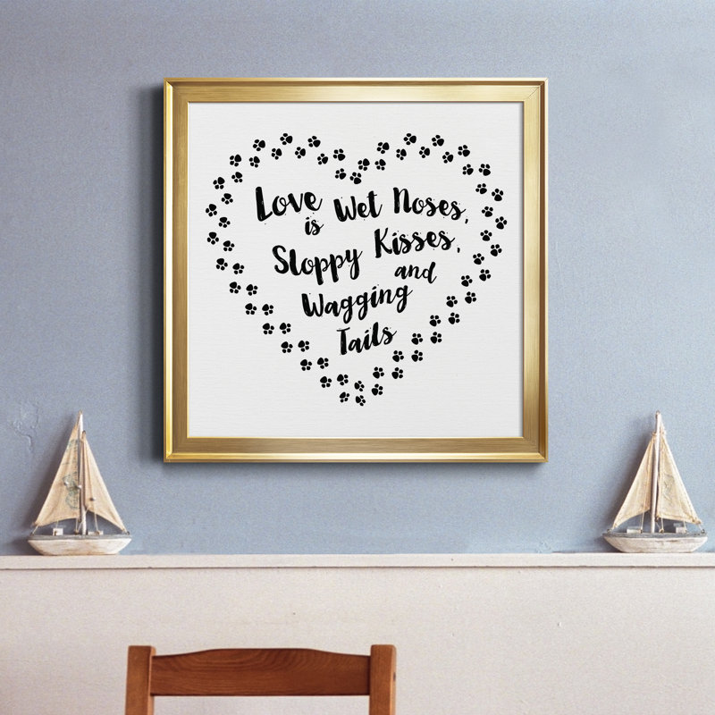 «Love Is», art textuel sur toile, Or, H 30,5 po x l 30,5 po x P 1,5 po