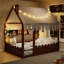 Lit pour enfants Montessori avec rampes, tente enchanteresse et rangement intelligent-520571313