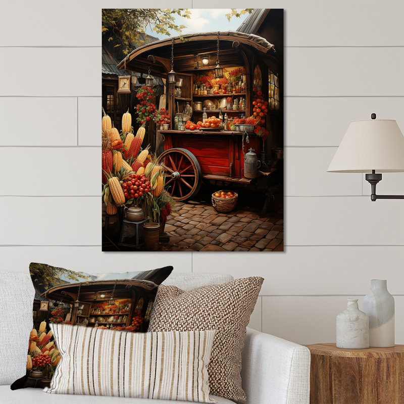«Brown and Yellow Carnival Popcorn I» - Art mural en métal Popcorn, H 20 po x l 12 po x P 1 po