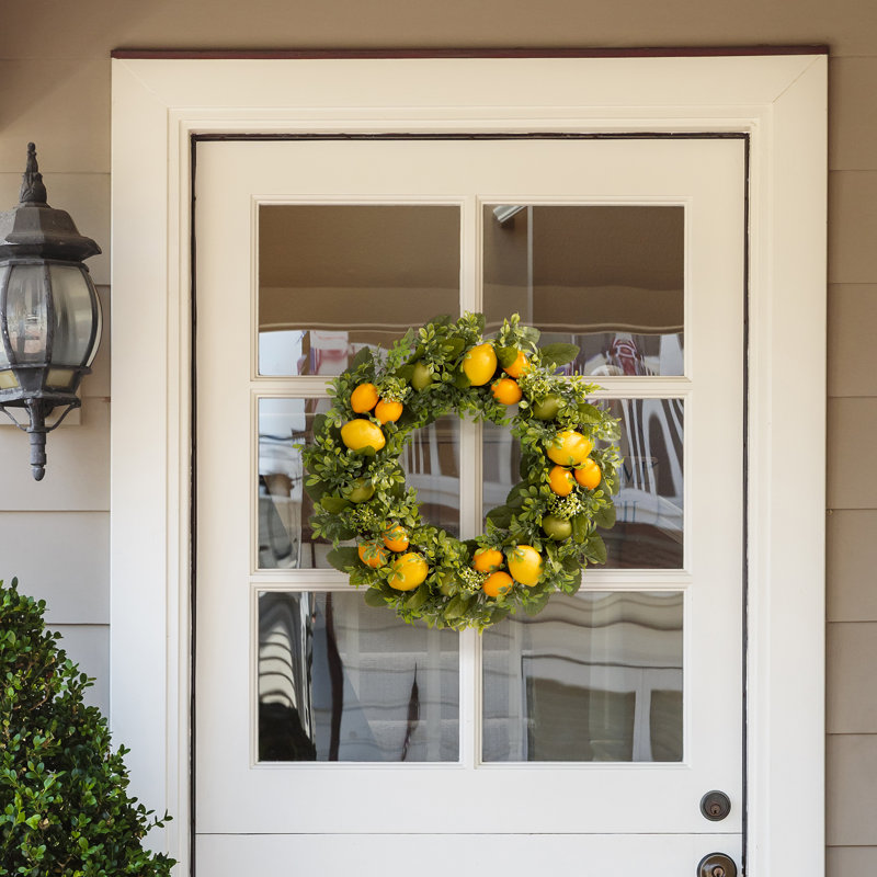 Faux Lemon Polyester 19'' Wreath