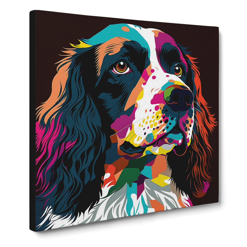 English Springer Spaniel Pop Art No.1 - Wrapped Canvas