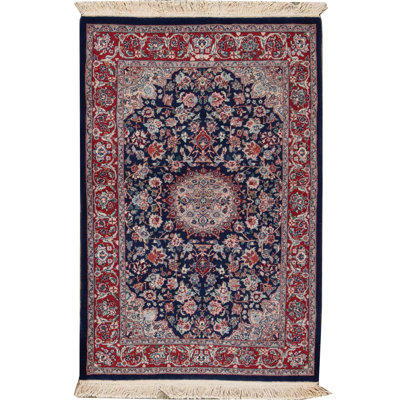 Hand-Knotted High-Quality Navy Area Rug