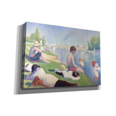 «Bathers At Asnieres» par Georges Seurat, estampe numérique sur toile