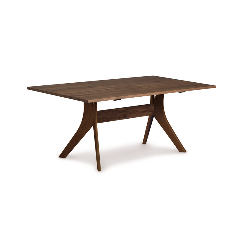 Audrey Solid Wood Fixed Top Table, 72" L x 40" D, Natural Walnut