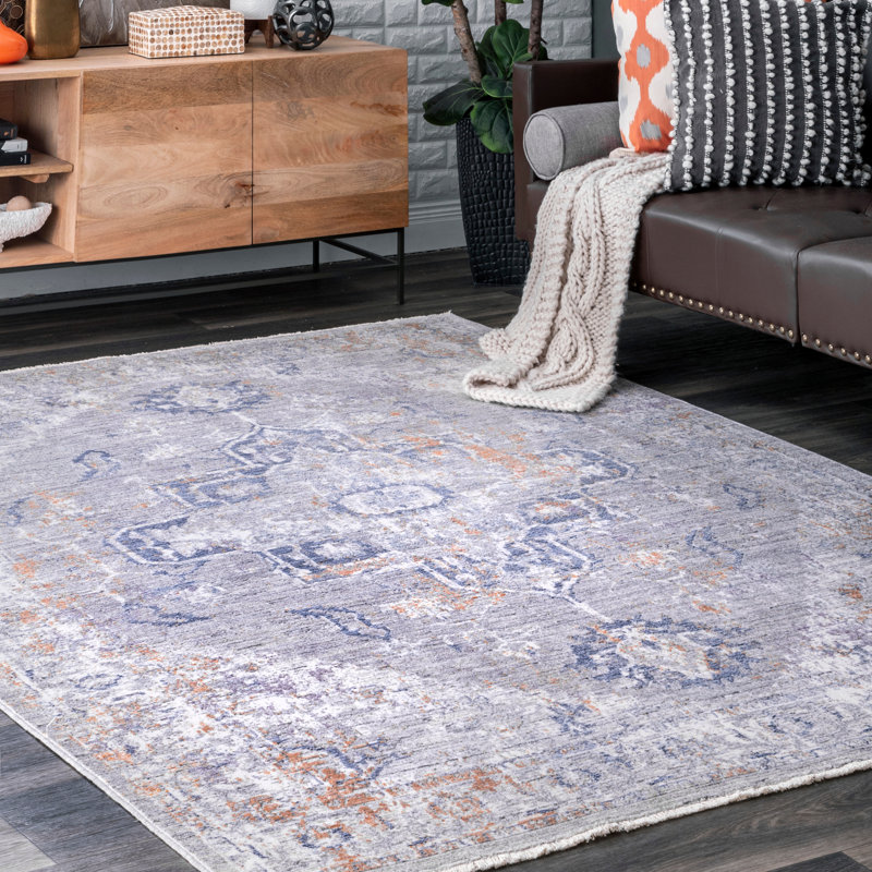 Ritchey Viscose Oriental Indoor Rug, Rectangle 5'3" x 7'7"