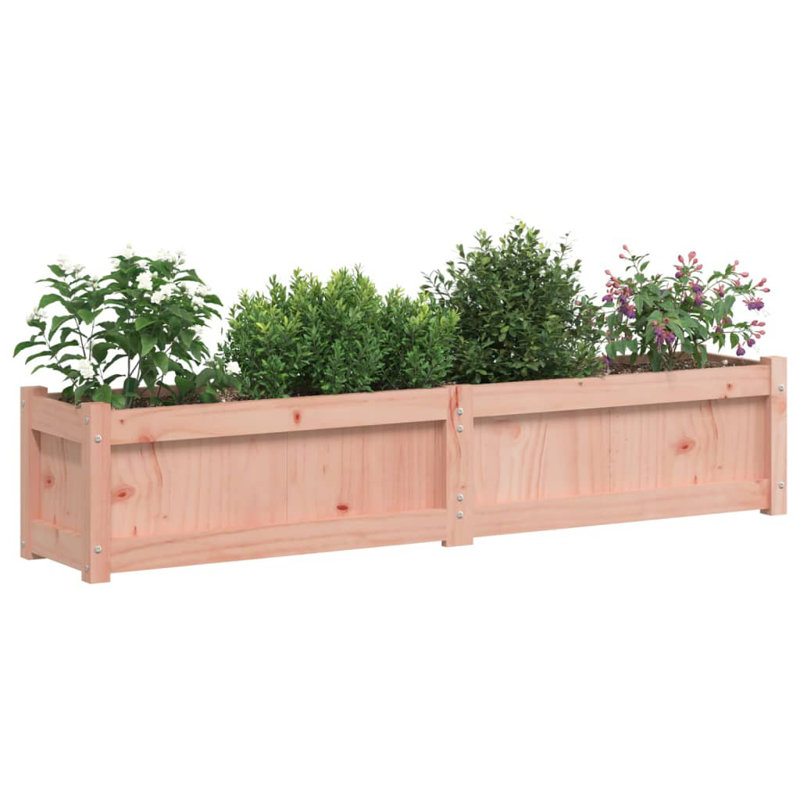 Loon Peak® Garden Planter 59.1"X12.2"X12.2" Solid Wood Douglas, Natural, 12.2" H x 59.1" W x 12.2" D