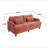 Mid Century Modern chenille Fabric Loveseat sofa, 2-Seat Upholstered Loveseat Sofa Modern Couch for Living Room,wood feet sofa for Bedroom, Reading-168716183