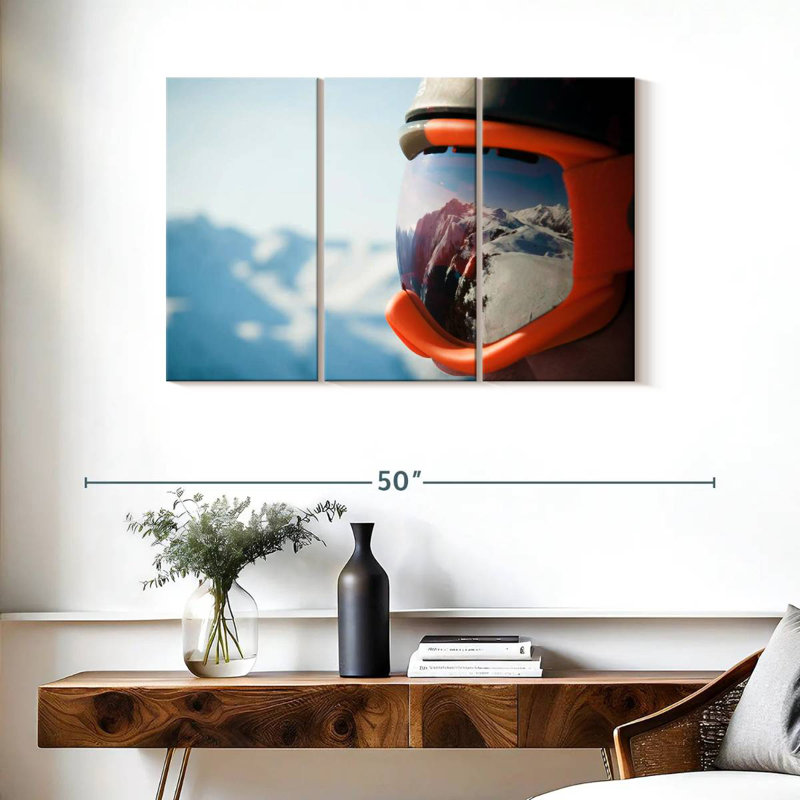 Sireci Ski Mask Mountain Reflection, 24" H x 38" W