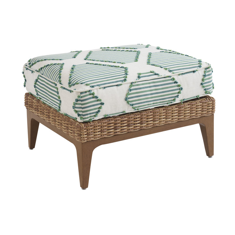 Ottoman, Green Floral