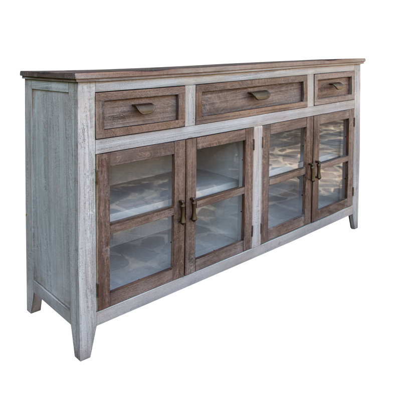 Sahara 67'' Solid Wood Sideboard, Cream/Caramel