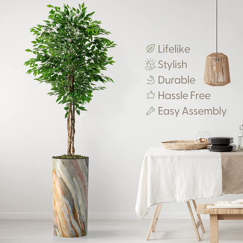 75'' Faux Ficus Tree in Pot