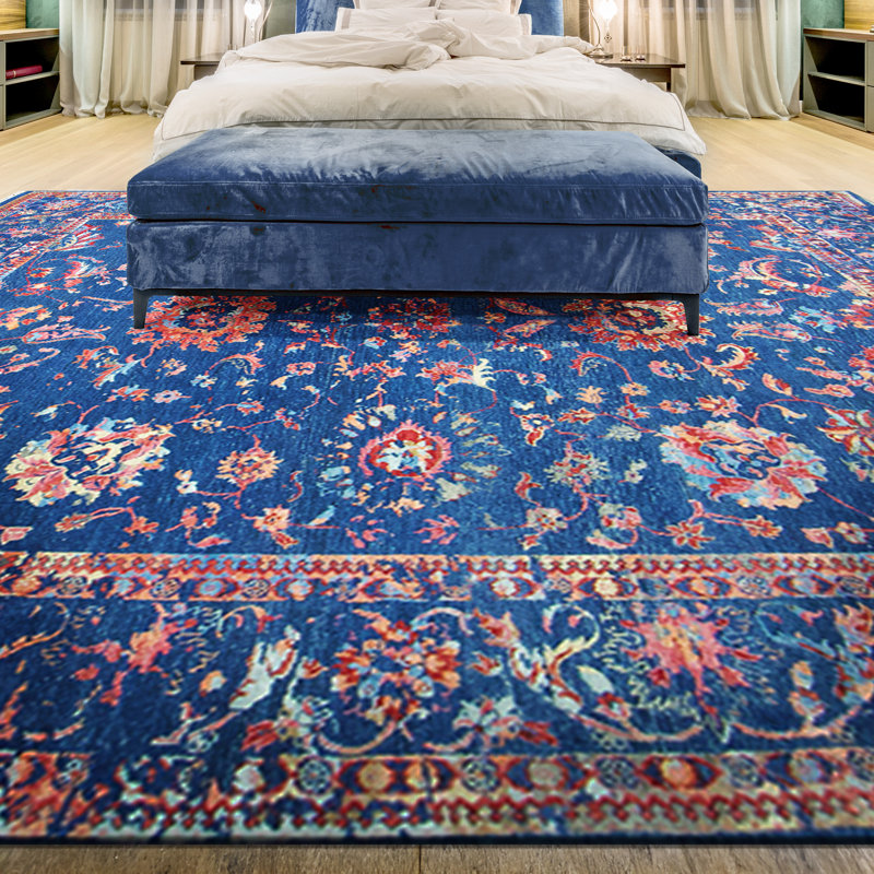 Oriental Area Rug in Pink, Rectangle 8' x 10'