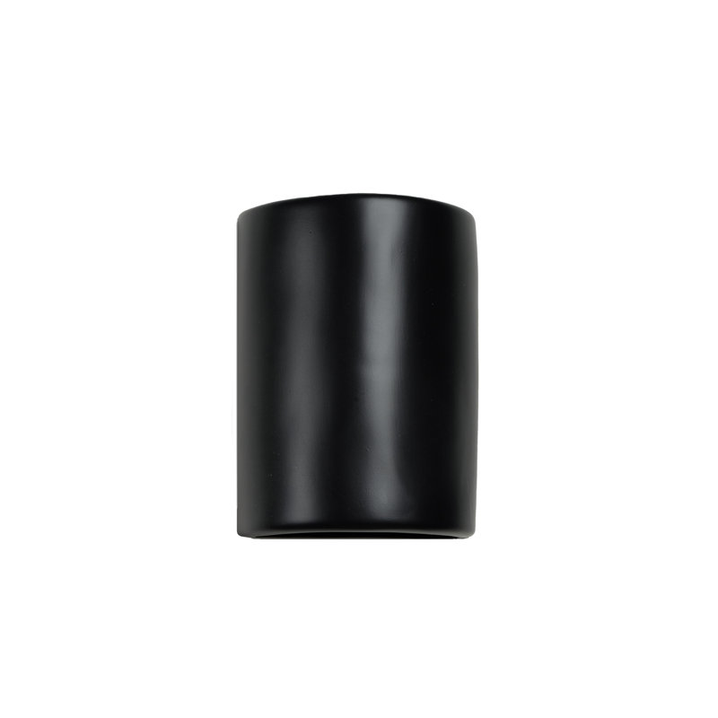 Charny Ceramic Outdoor Wall Light, LED Bulb Included, 13" H x 9.5" W x 5" D, Matte Black