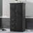 Tall And Wide Storage Cabinet With Doors For Bathroom/Office, Three Drawers-1875788564