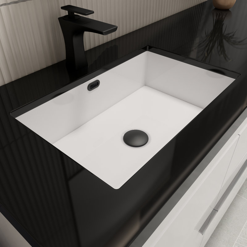 Ensemble de meuble-lavabo simple 60 po Valerieann, Blanc très luisant