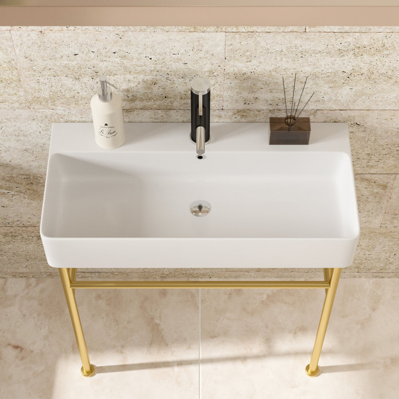 Console de lavabo à débordement 32 po - Céramique