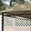 Auvent de remplacement pour pavillon de jardin kaki 10 pi x 13 pi, avec ventilation et trous de drainage de circulation d'air