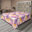 Mauve, rose pâle et moutarde / motif floral