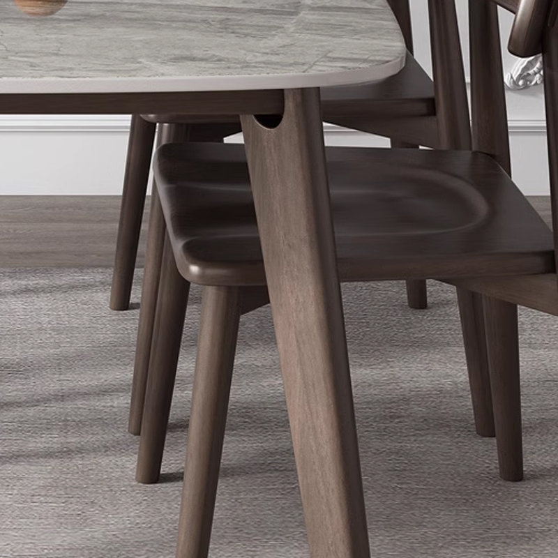 Rectangular modern sintered stone dining table, 29.53"H x 55.12"L x 31.5"W