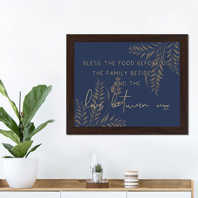 «Bless Family Food Love 1», reproduction encadrée