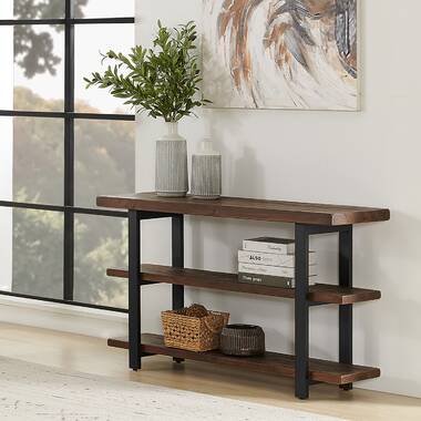 Steelside™ Pomona 36H 4-Shelf Metal and Solid Wood Bath Wall Shelf &  Reviews