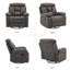 Fauteuil inclinable manuel 37,4 po de largeur avec rembourrage ultra doux et pivotant-557185663