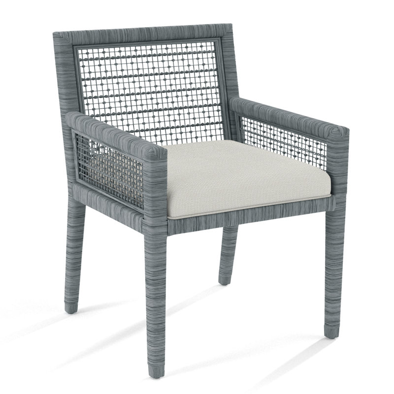 Pine Isle Arm Chair, Brown Textured Performance; 0851-81, Nickel
