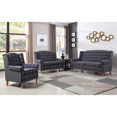 Joslyn Upholstered Linen Wingback Chair