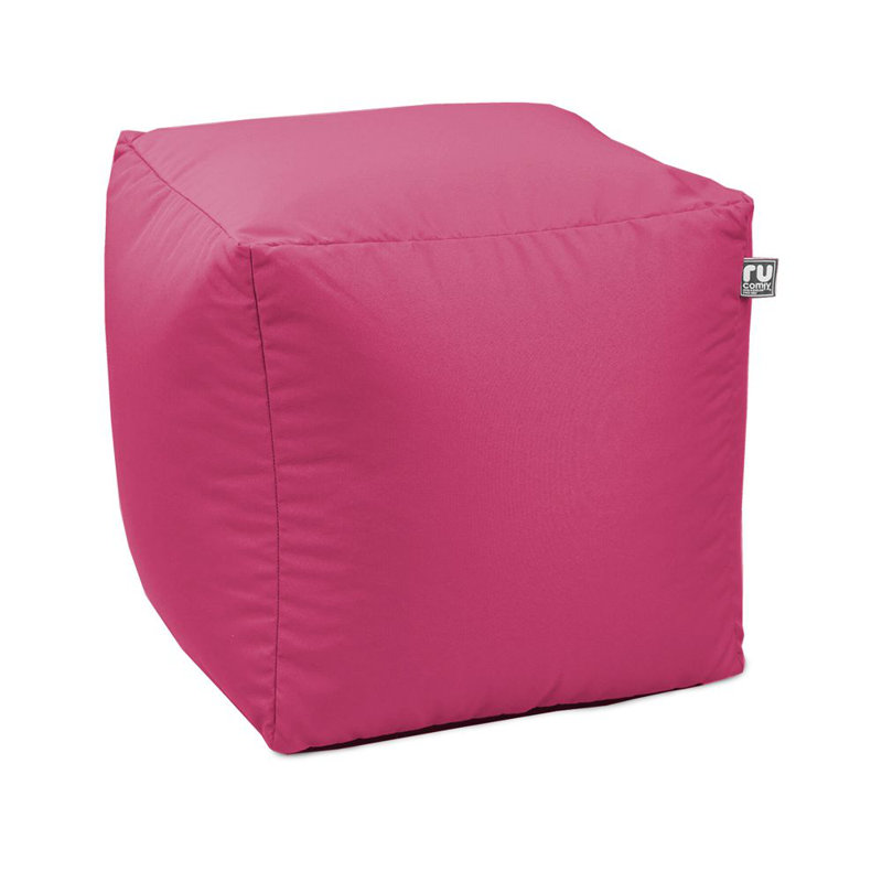 rucomfy Beanbags Indoor Outdoor Cube Bean Bag Pouffe. Home or Garden Extra Seating. Square Water Resistant Footstool 38 x 38cm