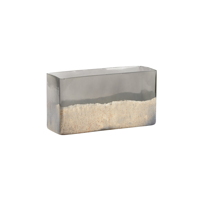 Lumberton Glass Planter, 6.25" H x 11.75" W x 4.25" D
