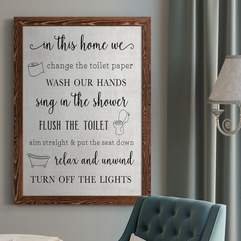 " In This Bathroom ", 37.5" H x 27.5" W x 1" D, Maple