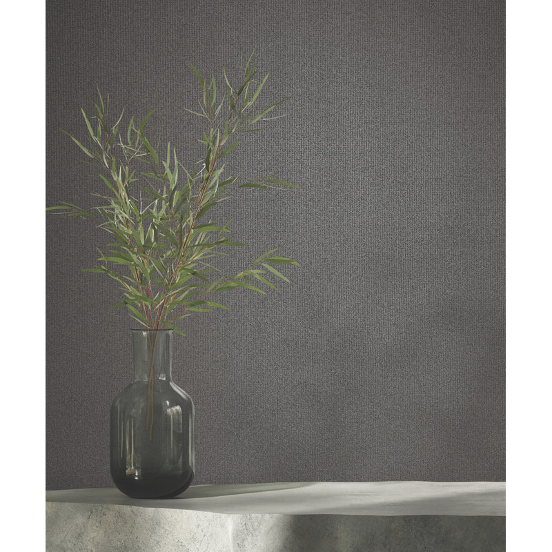 Papier peint perlé gris anthracite Glistening Quartz, Gris anthracite