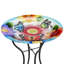 Liyuan Glass Hand Painted Birdbath
