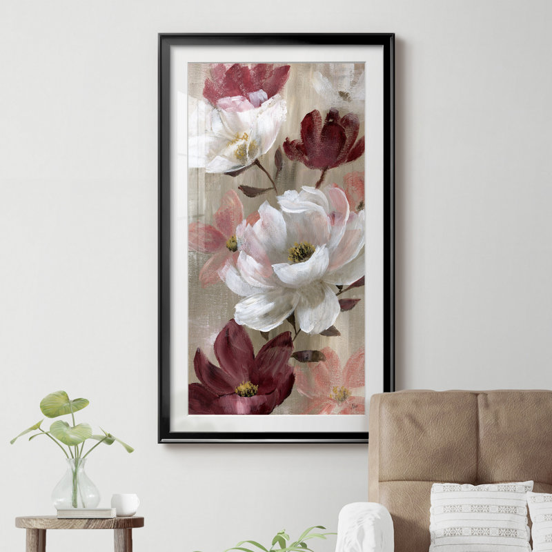 Transient Garden Reds II - Cadre photo, reproduction d'art sur papier, Cadre noir, H 14,5 po x l 26,5 po x P 1,5 po